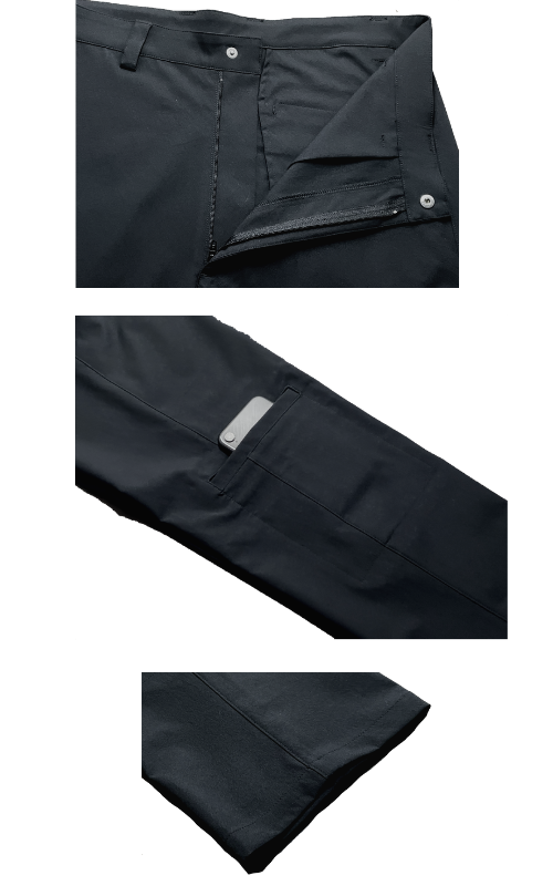 スタジアムパンツ　SP701BK　ふくらはぎ　裾