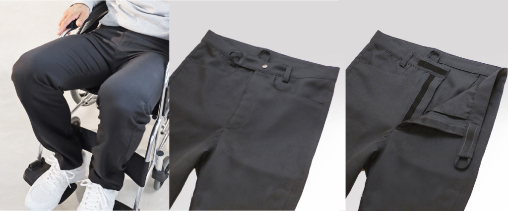 スタジアムパンツ　私たちの想い　車いす　開発